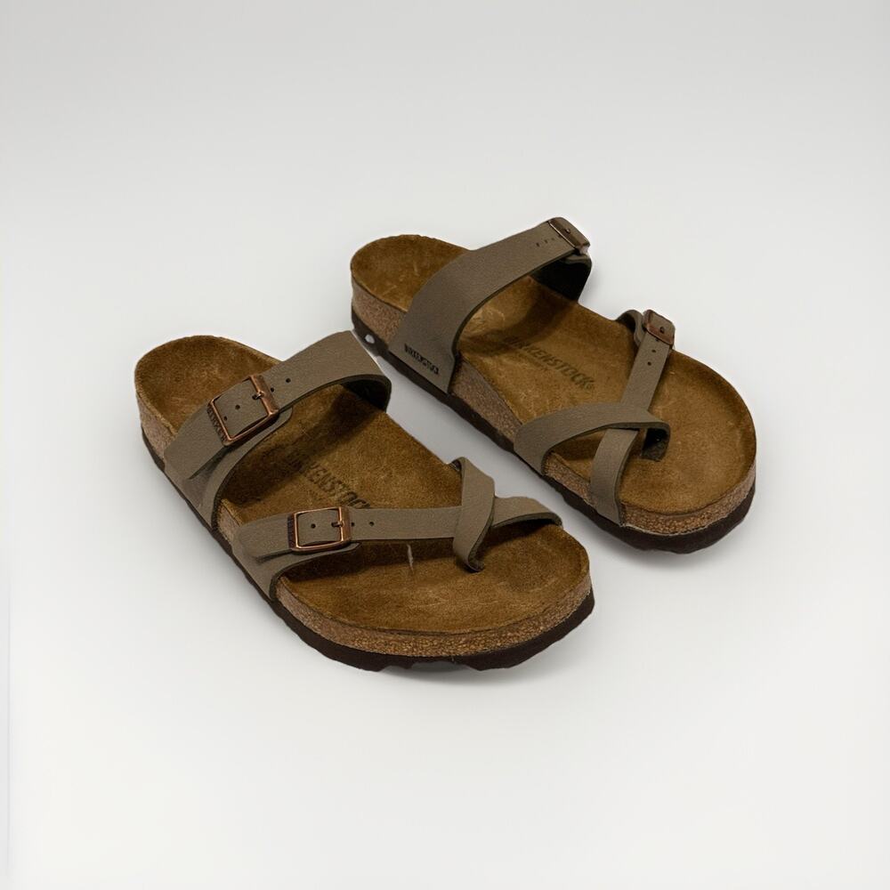 Birkenstock Mayari Stone Leather Strap Sandals Women Size 41 EU 10-10.5